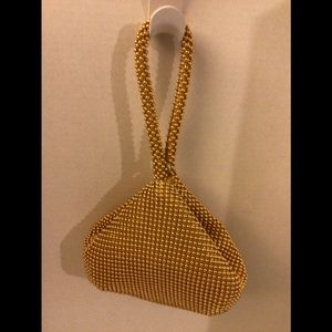 2 Chic gold tone bag with gold aluminum beads